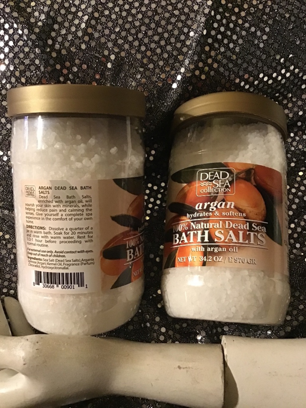Lot of 2 Dead Sea collection Argan 100% Natural Dead Sea salt with argan oil New